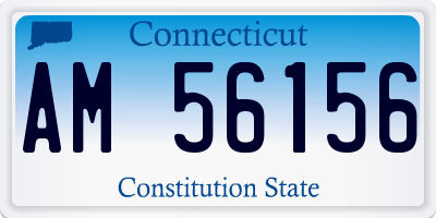 CT license plate AM56156
