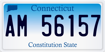 CT license plate AM56157