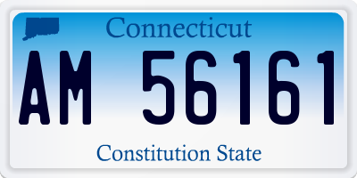 CT license plate AM56161