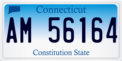 CT license plate AM56164