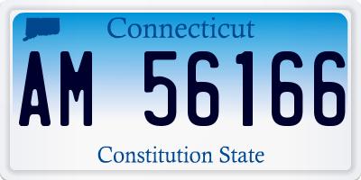 CT license plate AM56166