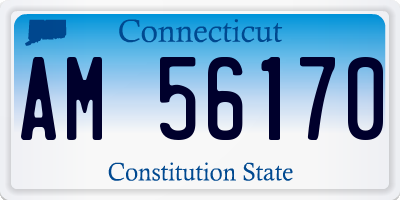 CT license plate AM56170