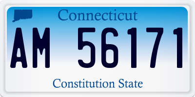 CT license plate AM56171