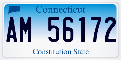 CT license plate AM56172