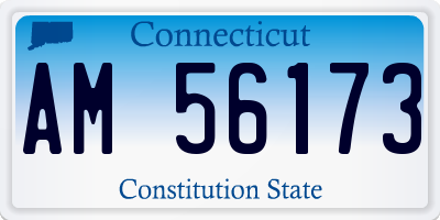 CT license plate AM56173
