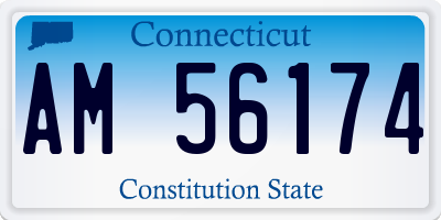 CT license plate AM56174