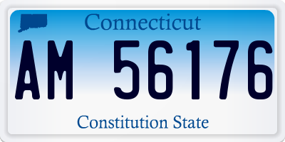 CT license plate AM56176