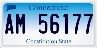 CT license plate AM56177