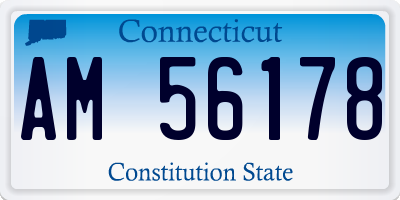 CT license plate AM56178