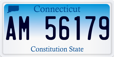 CT license plate AM56179