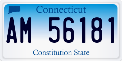 CT license plate AM56181