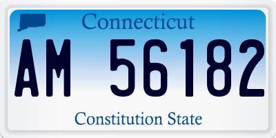 CT license plate AM56182