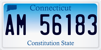 CT license plate AM56183