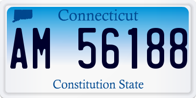 CT license plate AM56188