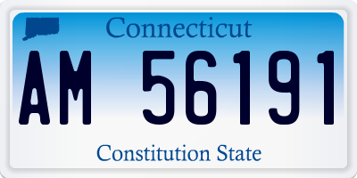CT license plate AM56191