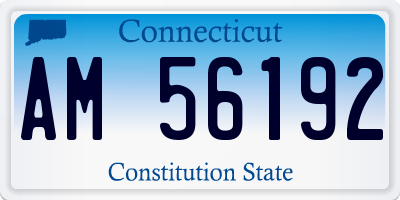 CT license plate AM56192