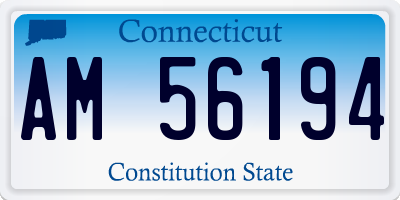 CT license plate AM56194