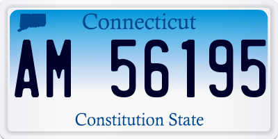 CT license plate AM56195