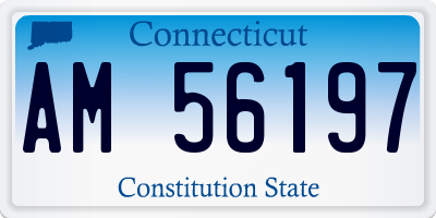 CT license plate AM56197
