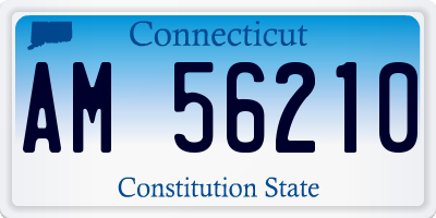 CT license plate AM56210