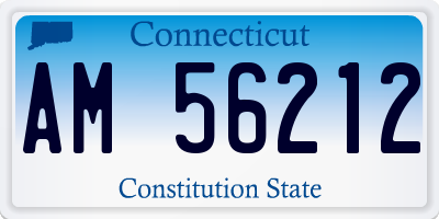 CT license plate AM56212