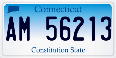 CT license plate AM56213