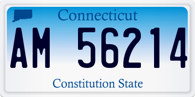 CT license plate AM56214