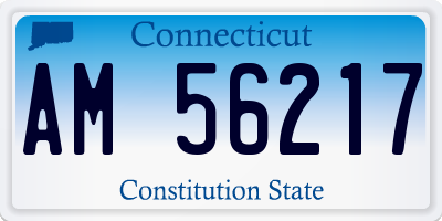 CT license plate AM56217
