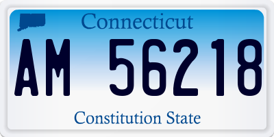 CT license plate AM56218
