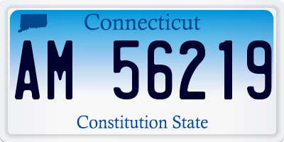 CT license plate AM56219