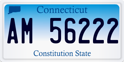 CT license plate AM56222