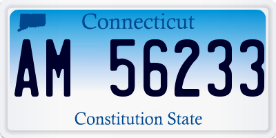 CT license plate AM56233