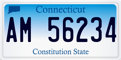 CT license plate AM56234