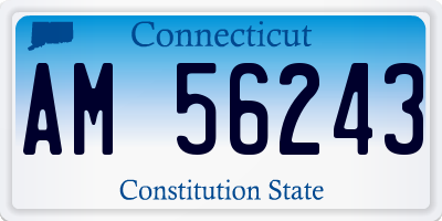 CT license plate AM56243