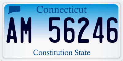 CT license plate AM56246