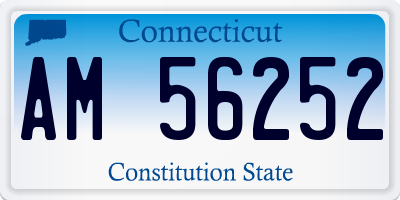 CT license plate AM56252