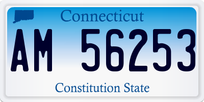 CT license plate AM56253
