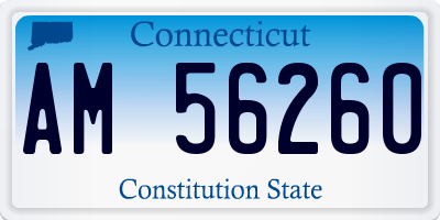 CT license plate AM56260