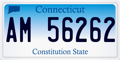 CT license plate AM56262