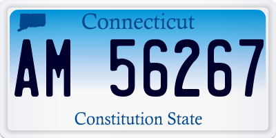 CT license plate AM56267