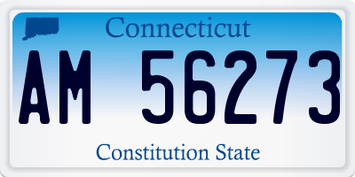 CT license plate AM56273