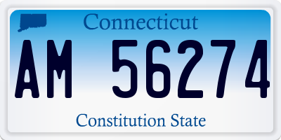 CT license plate AM56274