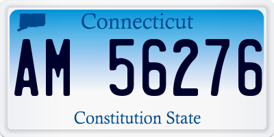 CT license plate AM56276