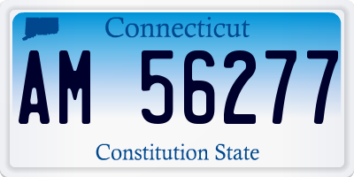 CT license plate AM56277