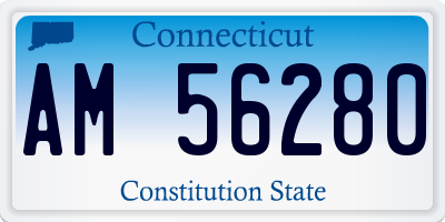 CT license plate AM56280