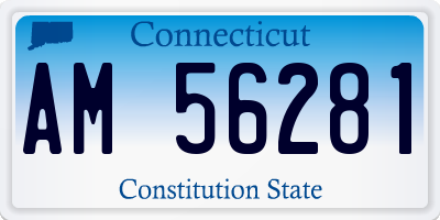 CT license plate AM56281