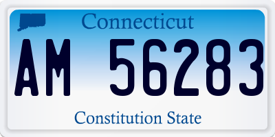 CT license plate AM56283