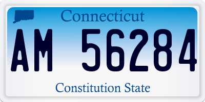 CT license plate AM56284