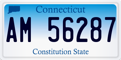CT license plate AM56287