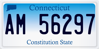 CT license plate AM56297